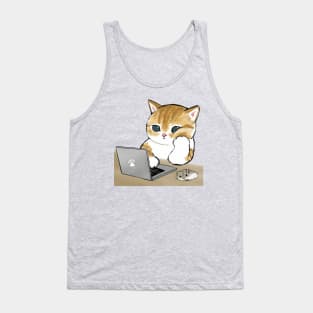 Mofu Sand Kitty Bored Cat Tank Top